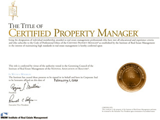 ������, �������������� ������ Certified&nbsp;Property&nbsp;Manager&nbsp;�